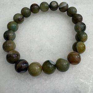 green banded agate bracelet
